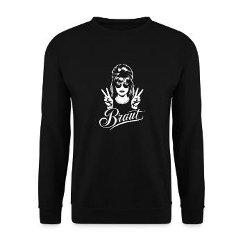Bachelorette Party Wedding Bridesmaid - Unisex Sweatshirt - black - Front - Alina (178cm) & Michal (187cm)