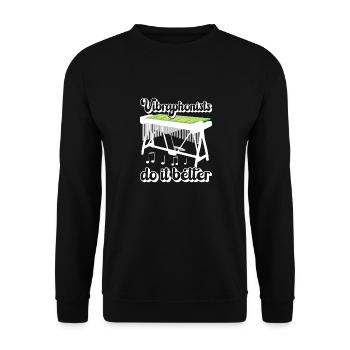 Vibraphon, vibraphoniste - Sweat-shirt Unisexe - noir - Devant - Alina (178cm) & Michal (187cm)