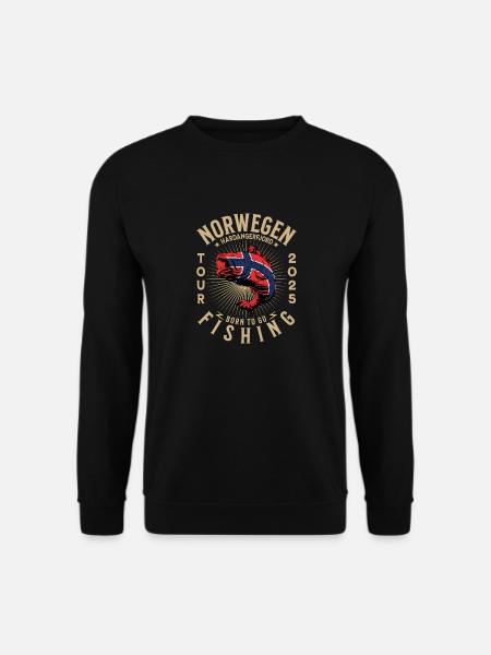 Norwegen Hardangerfjord Fishing Tour 2025 - Unisex Pullover - Schwarz