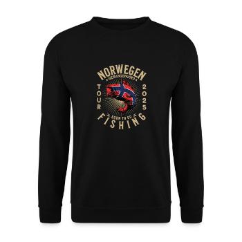 Norway Geirangerfjord Fishing Tour 2025 - Unisex Sweatshirt - black - Front - Alina (178cm) & Michal (187cm)