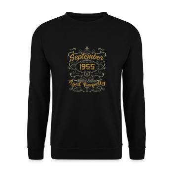 Legenden September 1955 | Schenkung September 1955 - Unisex Pullover - Schwarz - Vorne - Alina (178cm) & Michal (187cm)