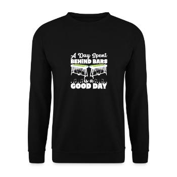 Vibraphon, vibraphoniste - Sweat-shirt Unisexe - noir - Devant - Alina (178cm) & Michal (187cm)