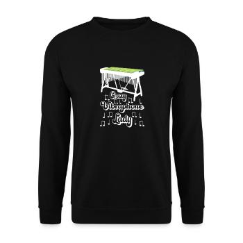 Vibraphon Vibraphonist - Unisex Pullover - Schwarz - Vorne - Alina (178cm) & Michal (187cm)