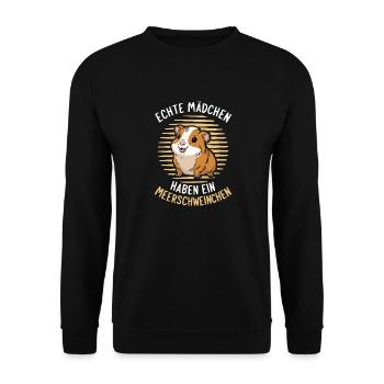 Guinea Pig Shorthair Longhair Crested Dogs - Unisex Sweatshirt - black - Front - Alina (178cm) & Michal (187cm)
