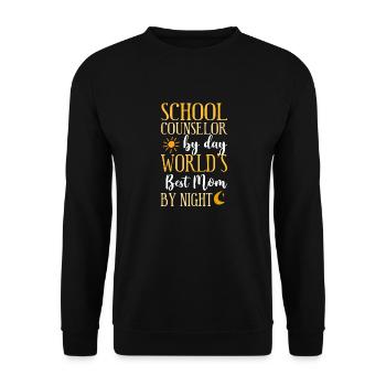 School Counselor Mom School - Unisex Sweatshirt - black - Front - Alina (178cm) & Michal (187cm)
