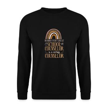Conseillère scolaire Rainbow Behind - Sweat-shirt Unisexe - noir - Devant - Alina (178cm) & Michal (187cm)