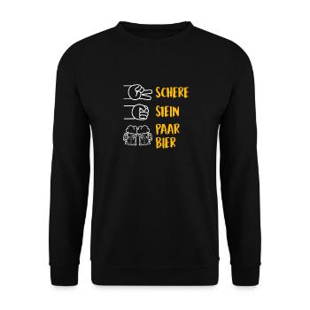  Biertrinker Bayern - Unisex Pullover - Schwarz - Vorne - Alina (178cm) & Michal (187cm)