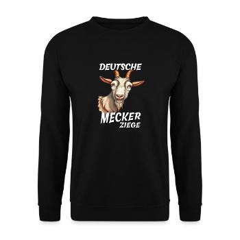 GERMAN GRUMBLING GOAT - Unisex Sweatshirt - black - Front - Alina (178cm) & Michal (187cm)