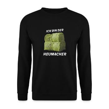 I AM THE HAYMAKER - Unisex Sweatshirt - black - Front - Alina (178cm) & Michal (187cm)