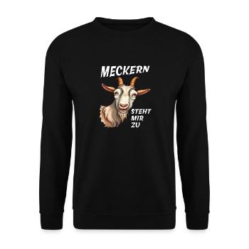 LE BÊLEMENT DE LA CHÈVRE EST MON DROIT - Sweat-shirt Unisexe - noir - Devant - Alina (178cm) & Michal (187cm)