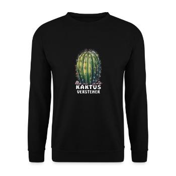 CACTUS UNDERSTANDER - Unisex Sweatshirt - black - Front - Alina (178cm) & Michal (187cm)