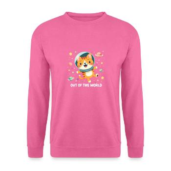 GALAXIE WELTRAUMKATZE - Unisex Pullover - Pink - Vorne