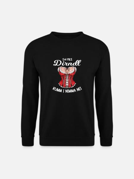Trachten Dirndl Lausmadl Damen Ersatz Bayern - Unisex Pullover - Schwarz