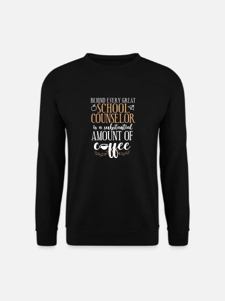 School Counselor Coffee Behind - Unisex Sweatshirt - black