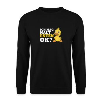 Mallard, Duck Birds, Duck, Dark Duck, Bird - Unisex Sweatshirt - black - Front - Alina (178cm) & Michal (187cm)