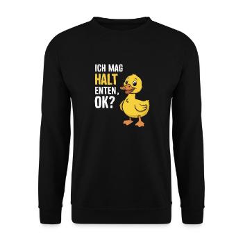 Mallard, Duck Birds, Duck, Dark Duck, Bird - Unisex Sweatshirt - black - Front - Alina (178cm) & Michal (187cm)