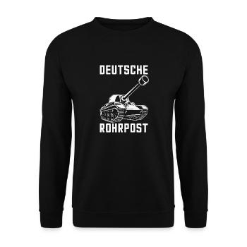 Panzer Kampfpanzer Panzerkampfwagen Panzerfahrer - Unisex Pullover - Schwarz - Vorne - Alina (178cm) & Michal (187cm)