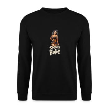 Spooky Babe Retro Tattoo Halloween Women - Unisex Sweatshirt - black - Front - Alina (178cm) & Michal (187cm)