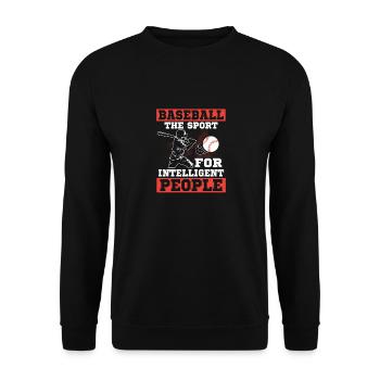 Baseball Le sport pour les gens intelligents Softball - Sweat-shirt Unisexe - noir - Devant - Alina (178cm) & Michal (187cm)