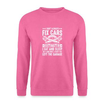 Je répare les voitures - Sweat-shirt Unisexe - rose - Devant