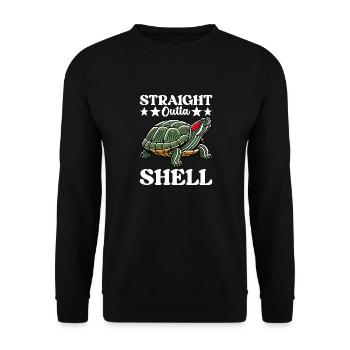 Tortue Tortue à oreilles rouges - Sweat-shirt Unisexe - noir - Devant - Alina (178cm) & Michal (187cm)