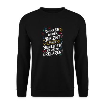 Sarcasm Irony Funny Sarcastic Sayings - Unisex Sweatshirt - black - Front - Alina (178cm) & Michal (187cm)