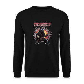 Bass-Boosted Pup Rockin' the Riffs and the Woofs! - Unisex Sweatshirt - black - Front - Alina (178cm) & Michal (187cm)