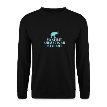 My Spirit Animal Is Elephant Funny Aspirational - Unisex Sweatshirt - black - Front - Alina (178cm) & Michal (187cm)