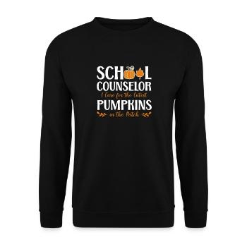 Conseiller scolaire Cas de citrouille - Sweat-shirt Unisexe - noir - Devant - Alina (178cm) & Michal (187cm)
