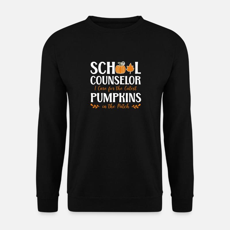 School Counselor Pumpkin Fall - Unisex Pullover - Schwarz