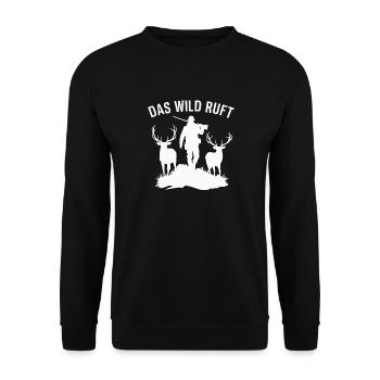Hunter Hunting Hunting Hunting Clothing - Unisex Sweatshirt - black - Front - Alina (178cm) & Michal (187cm)