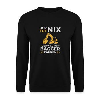 Excavator Driver Construction Worker Construction Site Construction Machine - Unisex Sweatshirt - black - Front - Alina (178cm) & Michal (187cm)