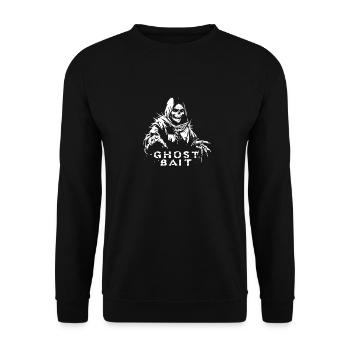 Ghost Bait Gespenstischer Sensenmann Geisterjäger - Unisex Pullover - Schwarz - Vorne - Alina (178cm) & Michal (187cm)