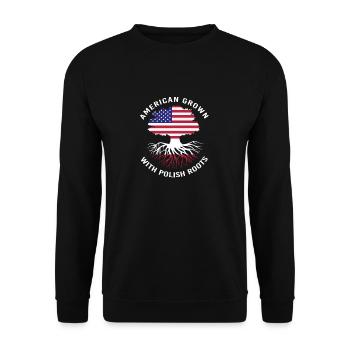 Poland Polish - Unisex Sweatshirt - black - Front - Alina (178cm) & Michal (187cm)