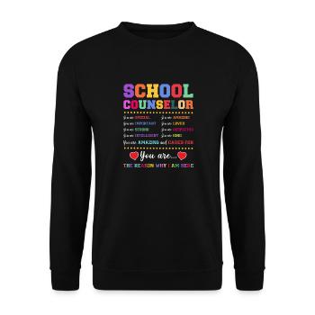 School Counselor School Counselor - Unisex Sweatshirt - black - Front - Alina (178cm) & Michal (187cm)
