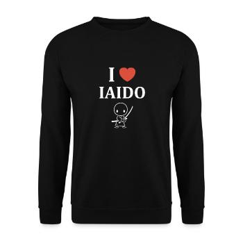 iaido - Unisex Sweatshirt - black - Front - Alina (178cm) & Michal (187cm)