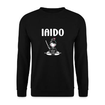 iaido - Unisex Sweatshirt - black - Front - Alina (178cm) & Michal (187cm)