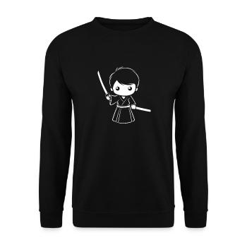 iaido - Unisex Sweatshirt - black - Front - Alina (178cm) & Michal (187cm)