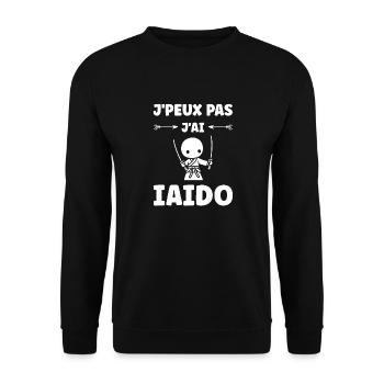 iaido - Unisex Sweatshirt - black - Front - Alina (178cm) & Michal (187cm)