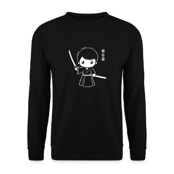 iaido - Unisex Pullover - Schwarz - Vorne - Alina (178cm) & Michal (187cm)