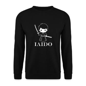 iaido - Unisex Sweatshirt - black - Front - Alina (178cm) & Michal (187cm)