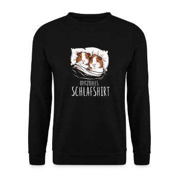 Meerschweinchen Kurzhaar Langhaar Crested Hunde - Unisex Pullover - Schwarz - Vorne - Alina (178cm) & Michal (187cm)