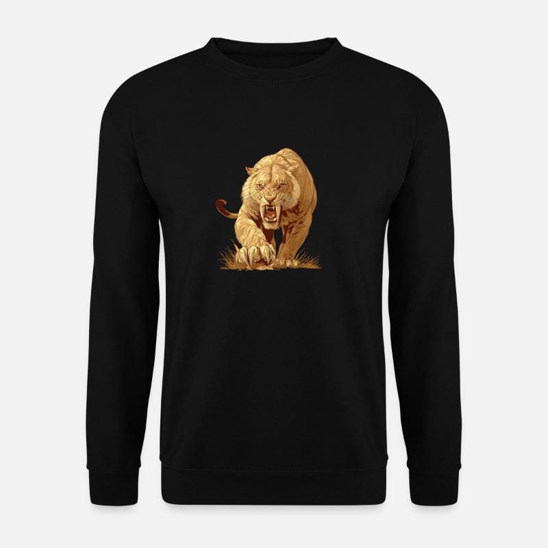 Saber-Toothed Tiger Sabertooth Tiger - Unisex Sweatshirt - black