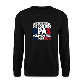 French French France - Unisex Sweatshirt - black - Front - Alina (178cm) & Michal (187cm)