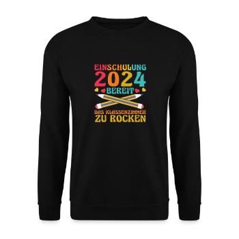 Inscription des écoliers de 1ère année pour la rentrée scolaire - Sweat-shirt Unisexe - noir - Devant - Alina (178cm) & Michal (187cm)
