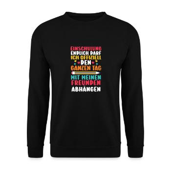 Kindergarten graduates school start school child enrollment - Unisex Sweatshirt - black - Front - Alina (178cm) & Michal (187cm)