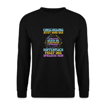Kindergarten graduates school start school child enrollment - Unisex Sweatshirt - black - Front - Alina (178cm) & Michal (187cm)