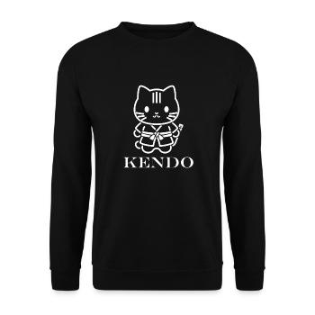 KENDO - Unisex Sweatshirt - black - Front - Alina (178cm) & Michal (187cm)