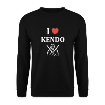KENDO - Unisex Sweatshirt - black - Front - Alina (178cm) & Michal (187cm)