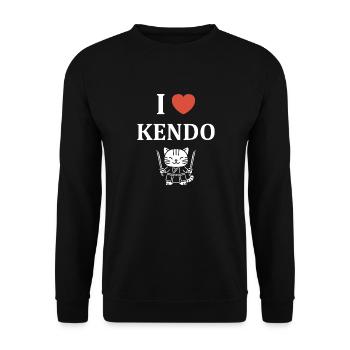 KENDO - Unisex Sweatshirt - black - Front - Alina (178cm) & Michal (187cm)